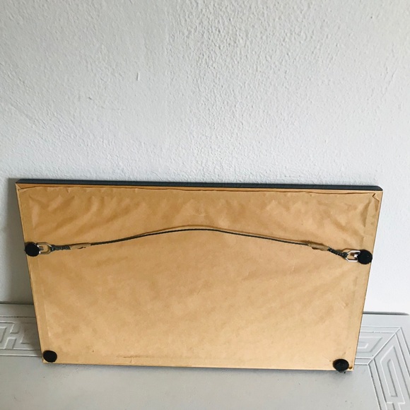 Signed vintage Leaf Art Framed in Lacquered Burled Wood - Picture 7 of 13